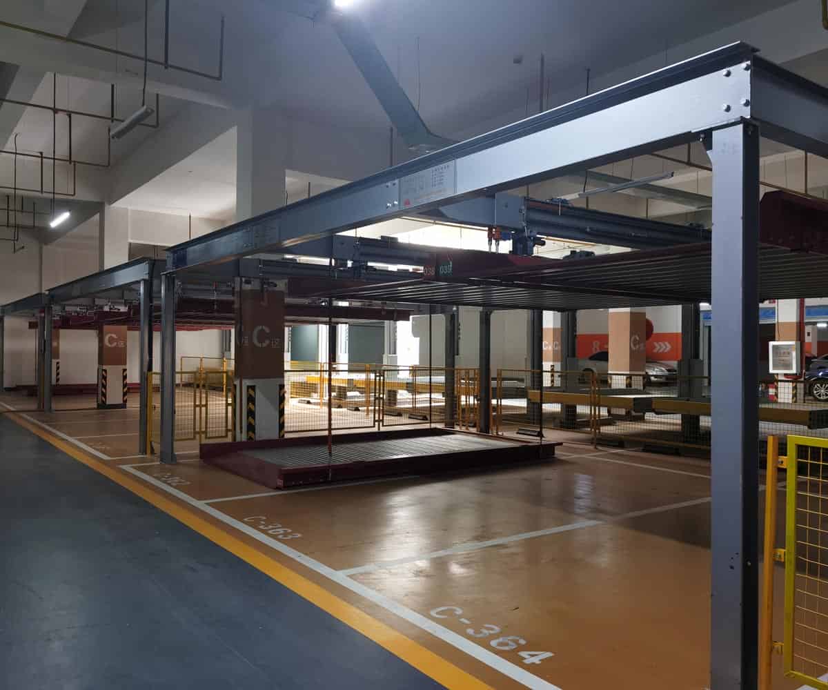 地下室兩柱升降式立體車庫停車設備